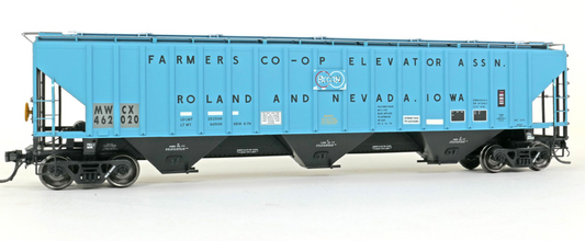 Tangent Scale Models 20080-01 HO Scale - PS4750 Covered Hopper Midwest Railcar Corporation (MWCX) “Roland & Nevada” 2013+ #462020