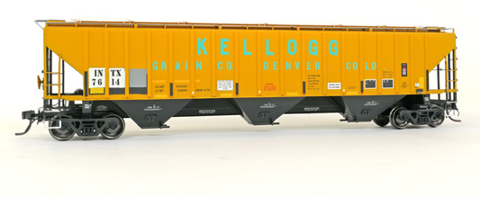 Tangent Scale Models 20083-01 HO Scale - PS4750 Covered Hopper Interstate Commodities Inc (INTX) “Kellogg Grain” 2015+ #7614