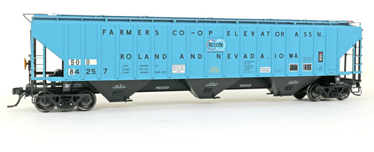 Tangent Scale Models 20079-01 HO Scale - 4750CuFt Covered Hopper Soo Line “ex-Roland & Nevada IA” 1985+