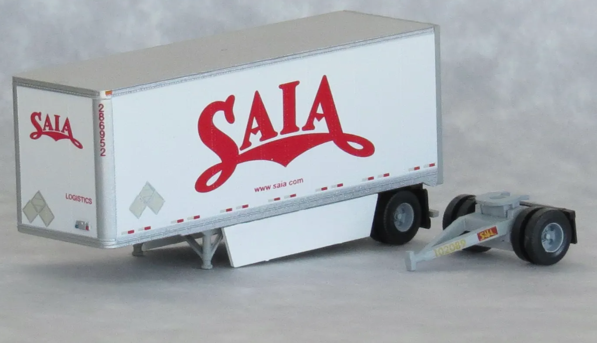 Trainworx 42892 N Scale - 28' Pup Trailer SAIA