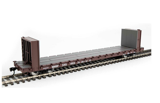 Walthers Mainline 910-5860 HO Scale - 60' Pullman-Standard Bulkhead Flatcar (48' IL) BNSF #545104