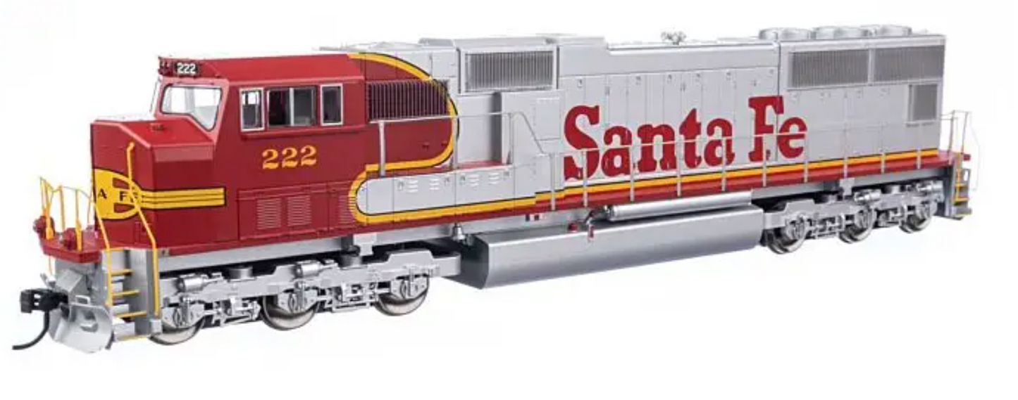 Walthers Mainline 910-11002 HO Scale SD75I, Standard DC - Santa Fe #222 (red, silver, Superfleet)