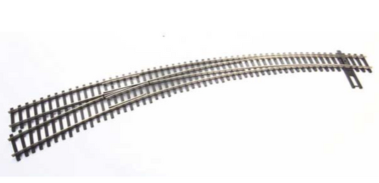 Walthers 948-83061 HO Scale - Code 83 Nickel Silver DCC-Friendly Curved 20" & 24" Radi Left Hand Turnout
