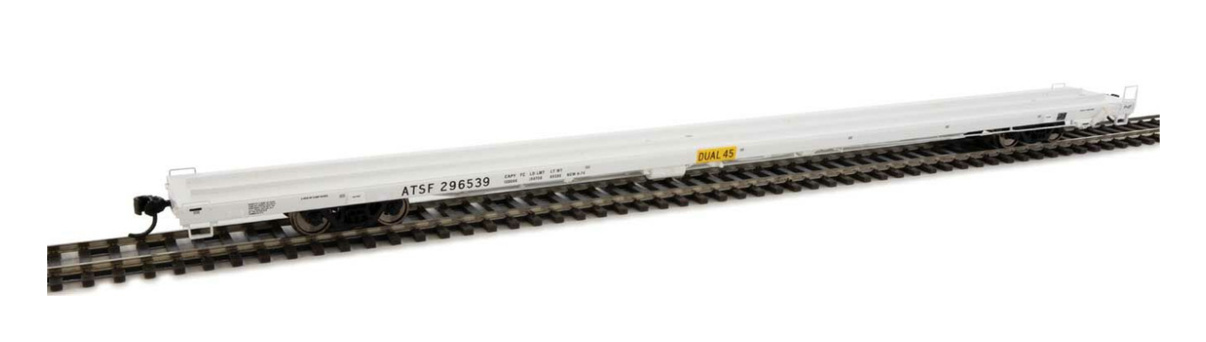 Walthers Proto 920-104213 HO Scale - 89ft Bethlehem Flush-Deck Flatcar, Santa Fe #296539