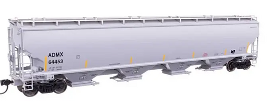 Walthers Proto 920-110301 HO Scale - 67' Trinity 6351 4-Bay Covered Hopper - Ready to Run -- Archer-Daniels-Midland #64453