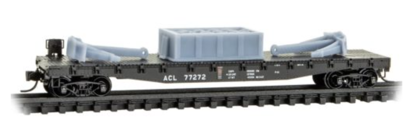MicroTrains Line 045 00 351 N SCALE - Atlantic Coast Line 50′ Flat car with load Rd # 77272