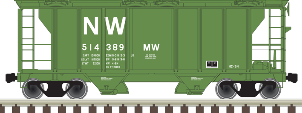 Atlas Trainman 50005903 N Scale -  PS-2 Covered Hopper Norfolk & Western #514385