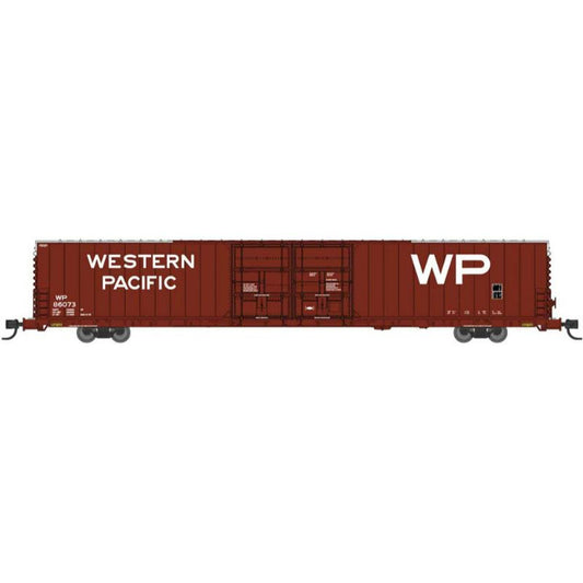 Bluford Shops PS 86' Auto Parts Double Door Boxcar Western Pacific #86073 N Scale