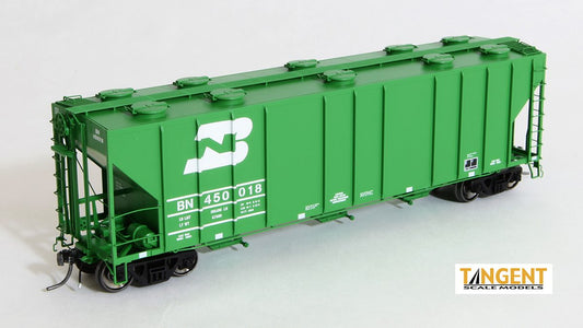 Tangent Scale Models PS4000 Covered Hopper Burlington Northern 1990 Green Repaint #67421 HO Scale