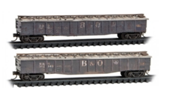 MicroTrains Line 983 05 069 N SCALE - B&O 2/Pk 50' Steel Gondola