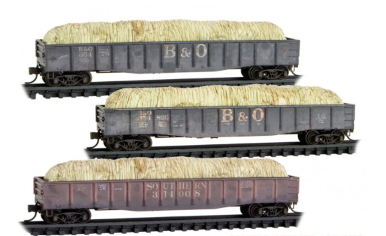 MicroTrains Line 983 02 243 N SCALE -Gondola, 50 Foot, Steel - Various - 3-Pack