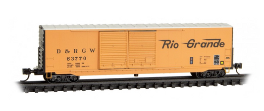 MicroTrains Line 182 00 111 N SCALE - Boxcar, 50 Foot, Steel, Double Door - Rio Grande - 63770