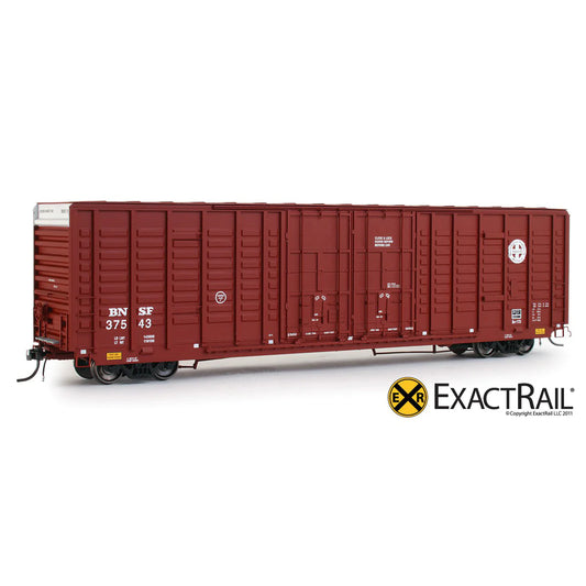 ExactRail P-S 60' WAFFLE BOXCAR BNSF HO Scale
