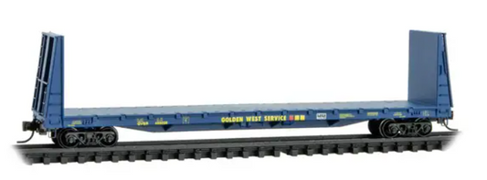 MicroTrains Line 054 00 081 N SCALE - Galveston- Golden West 61' Bulkhead Flatcar
