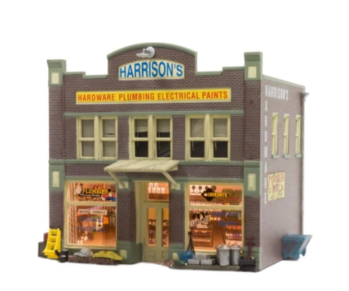 Woodland Scenics BR4921 - N Scale-Harrison's Hardware - Built & Ready Landmark Structure