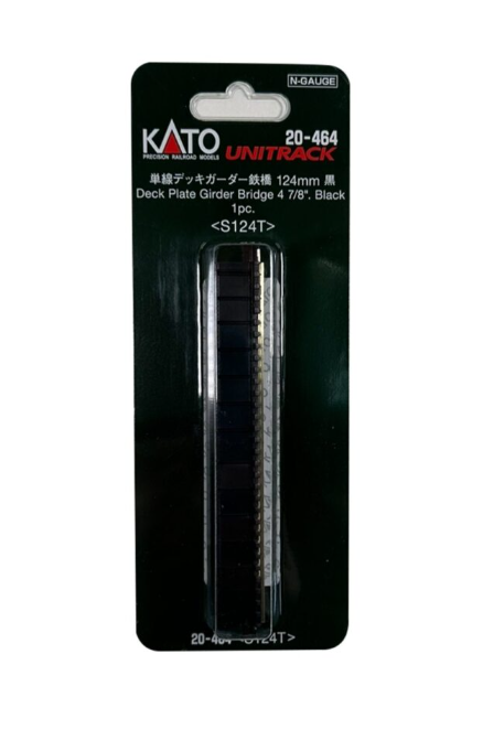 Kato 20-464 N Scale - Unitrack Deck-Girder Bridge, Black, 124mm