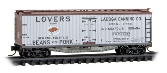 MicroTrains Line 049 00 990 N SCALE - Ladoga Canning Lovers Brand 40′ Double Sheathed Wood Reefer Rd#14245
