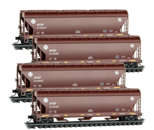 MicroTrains Line 983 00 237 - N SCALE ATSF 4-Car Runner Pack
