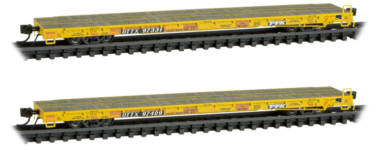MicroTrains Line 993 00 033 N SCALE - TTX Trailer Train Four Car Runner Pack in Jewel Cases