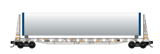 MicroTrains Line 054 44 473 N SCALE - Flatcar, Bulkhead - Transportation Technology Services - 35462
