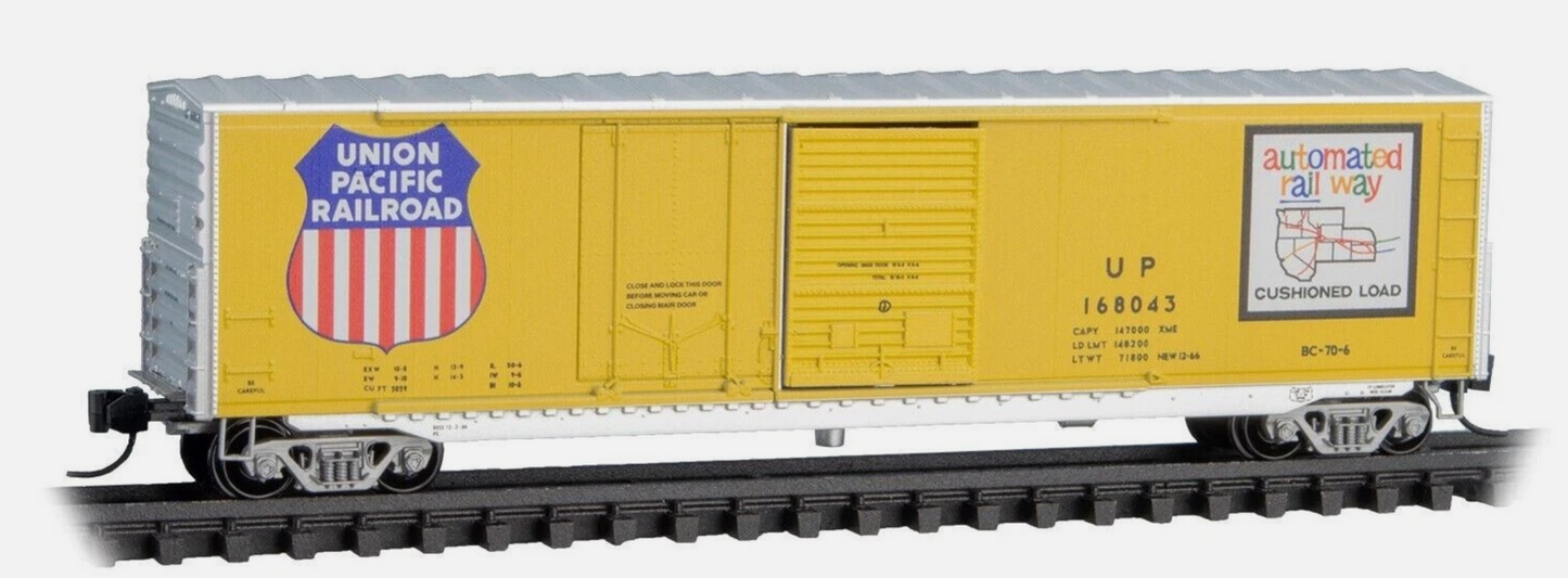 MicroTrains Line 076 00 501 N SCALE -UP Union Pacific 50' Box Car #168043