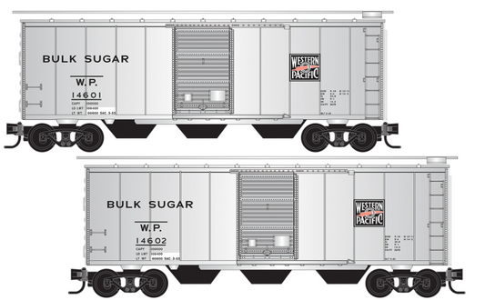 MicroTrains Line 983 02 278 N SCALE - Western Pacific Bulk Sugar Car 2-Pack