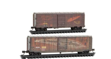 MicroTrains Line 983 05 087 N SCALE -40' & 50' Single-Door Boxcar Set No Roofwalks Western Pacific #21096 36130